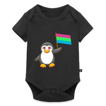 Antarctica Animal Gay Pride Pingouin Polysexuel LGBTQ - Body à manches courtes Premium Bébé - noir - Devant