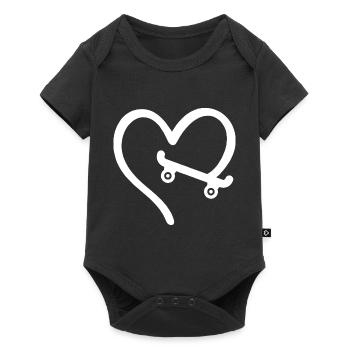 Skateboard Heart Skater - Body à manches courtes Premium Bébé - noir - Devant