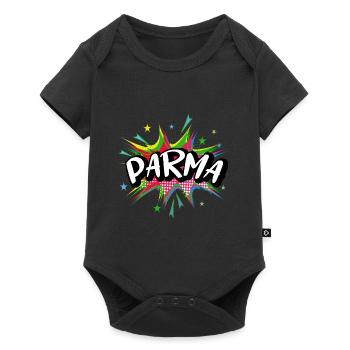 Parma Italy City Pop Art Comic Art Skyline - Baby Premium short-sleeve bodysuit - black - Front