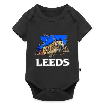 Leeds Angleterre UK City Skyline Accueil Amour - Body à manches courtes Premium Bébé - noir - Devant