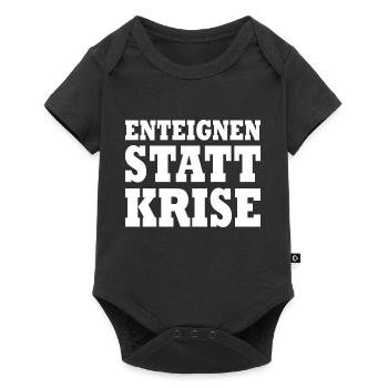 Enteignen statt krise - Baby Premium Kurzarmbody - Schwarz - Vorne
