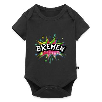 Bremen Germany City Pop Art Comic Art - Baby Premium short-sleeve bodysuit - black - Front