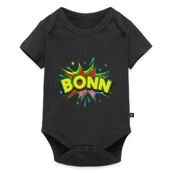 Bonn Allemagne Ville Pop Art Bande dessinée - Body à manches courtes Premium Bébé - noir - Devant