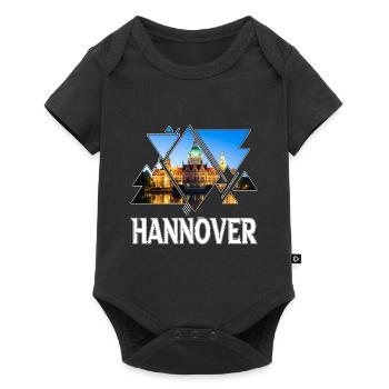 Hanovre Allemagne Ville Skyline Home Love - Body à manches courtes Premium Bébé - noir - Devant
