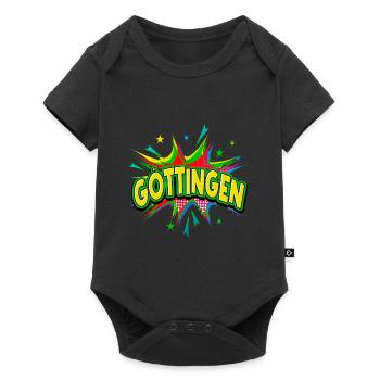 Göttingen Allemagne Ville Pop Art Bande dessinée - Body à manches courtes Premium Bébé - noir - Devant