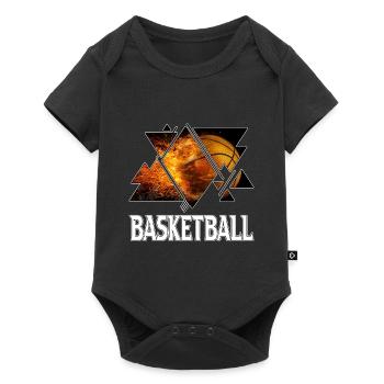 Basketball Fire Basketball Player Dunking Sport Retro - Baby Premium short-sleeve bodysuit - black - Front