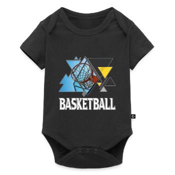 Basketball Basket Basketball Player Sport Triangle - Baby Premium short-sleeve bodysuit - black - Front