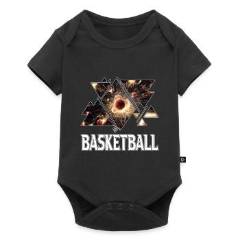 Basketball Ball Basketball Player Sport Triangle - Baby Premium short-sleeve bodysuit - black - Front