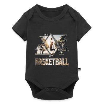 Basketball Basketball Player Sport Triangle - Baby Premium short-sleeve bodysuit - black - Front