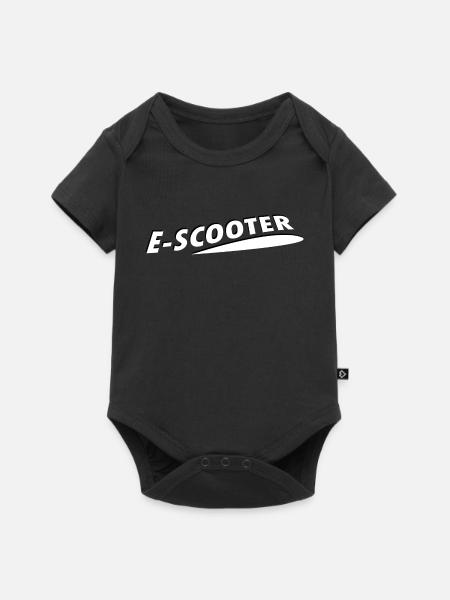 E-Scooter E-Roller Scooter - Baby Premium Kurzarmbody - Schwarz