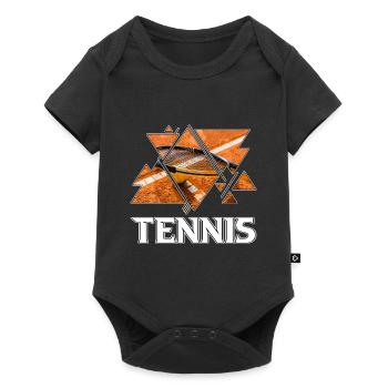 Tennis Tennis Player Player Vintage Retro Triangle - Baby Premium short-sleeve bodysuit - black - Front