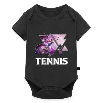 Tennis Player Tennis Player Vintage Retro - Baby Premium short-sleeve bodysuit - black - Front