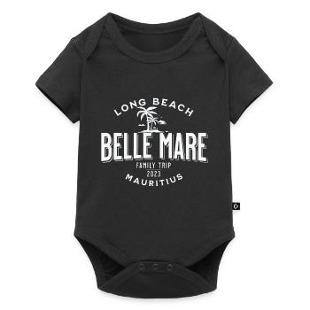 Mauritius Belle Mare Familienausflug - Baby Premium Kurzarmbody - Schwarz - Vorne