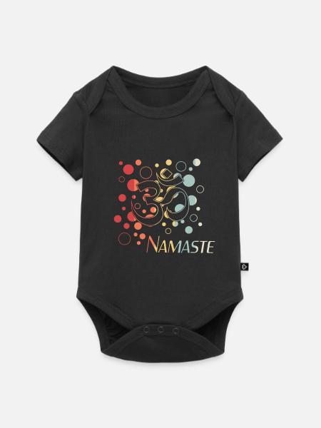 Yoga, Chakra, Namaste - Baby Premium Kurzarmbody - Schwarz