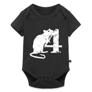 PUNKROCK rats nr. 4 - used look - mouse - rat - Baby Premium short-sleeve bodysuit - black - Front
