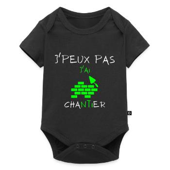 j'peux pas j'ai Chantier - Body à manches courtes Premium Bébé - noir - Devant