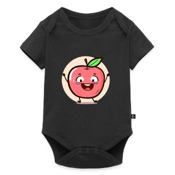 Happy apple - Baby Premium short-sleeve bodysuit - black - Front