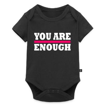 You are enough - Baby Premium Kurzarmbody - Schwarz - Vorne