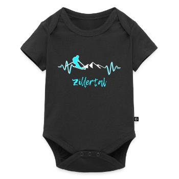 Skifahren Zillertal - Baby Premium Kurzarmbody - Schwarz - Vorne