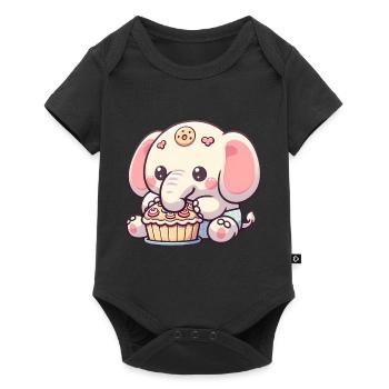 Elephant Baking Ele-bake-tion Kid's Top - Baby Premium short-sleeve bodysuit - black - Front