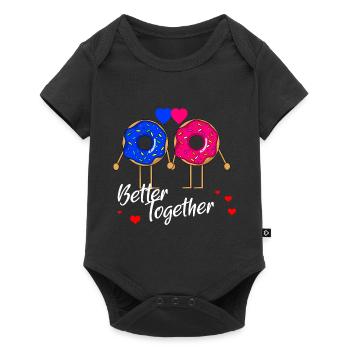 Donut Love Partners Saint-Valentin - Better Together - Body à manches courtes Premium Bébé - noir - Devant