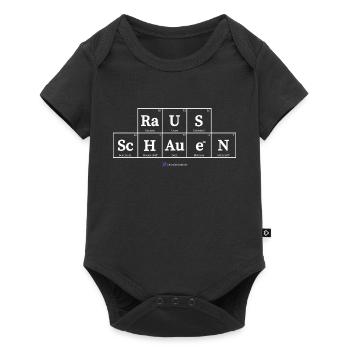 raus schauen (dunkle Stoffe) - Baby Premium Kurzarmbody - Schwarz - Vorne