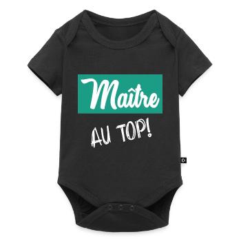 MAÎTRE. MAITRE - Body à manches courtes Premium Bébé - noir - Devant