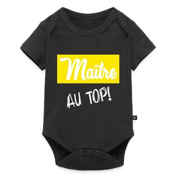 MEISTER. MEISTER. HUMOR - Baby Premium Kurzarmbody - Schwarz - Vorne
