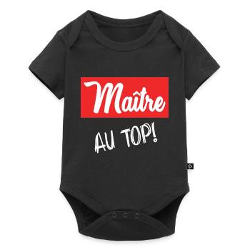 MAITRE - Body à manches courtes Premium Bébé - noir - Devant