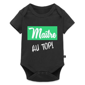 MAITRE - Body à manches courtes Premium Bébé - noir - Devant