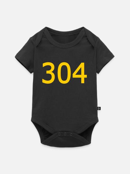 304 - Baby Premium Kurzarmbody - Schwarz