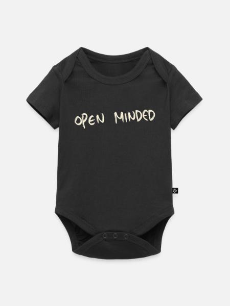 Open minded - Baby Premium Kurzarmbody - Schwarz