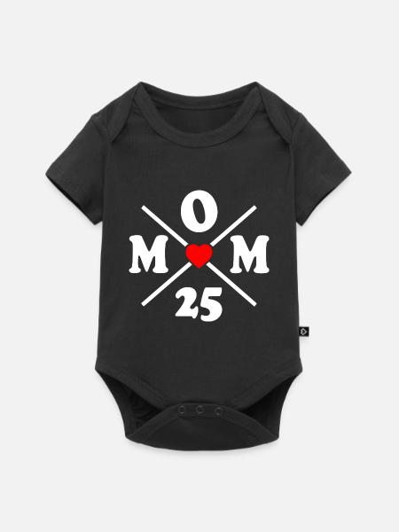 Mom 2025 - Baby Premium Kurzarmbody - Schwarz