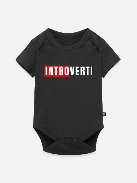 Introvertierter - Baby Premium Kurzarmbody - Schwarz
