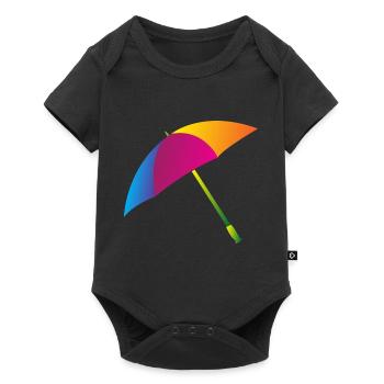 Parapluie arc-en- - Body à manches courtes Premium Bébé - noir - Devant