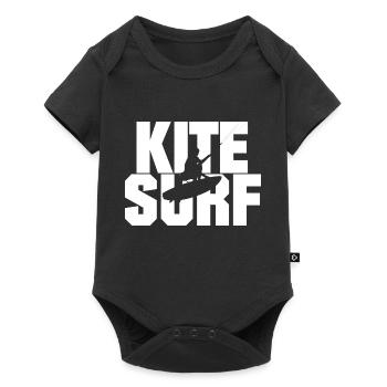 Kitesurf - Baby Premium Kurzarmbody - Schwarz - Vorne