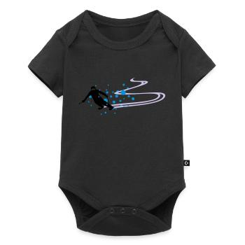 Sport - Skifahrer - Baby Premium Kurzarmbody - Schwarz - Vorne
