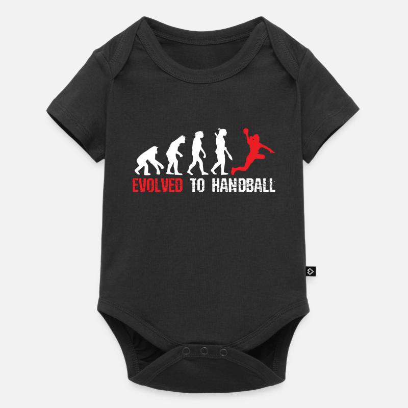 Entwickelt zum Handball Evolution - Baby Premium Kurzarmbody - Schwarz