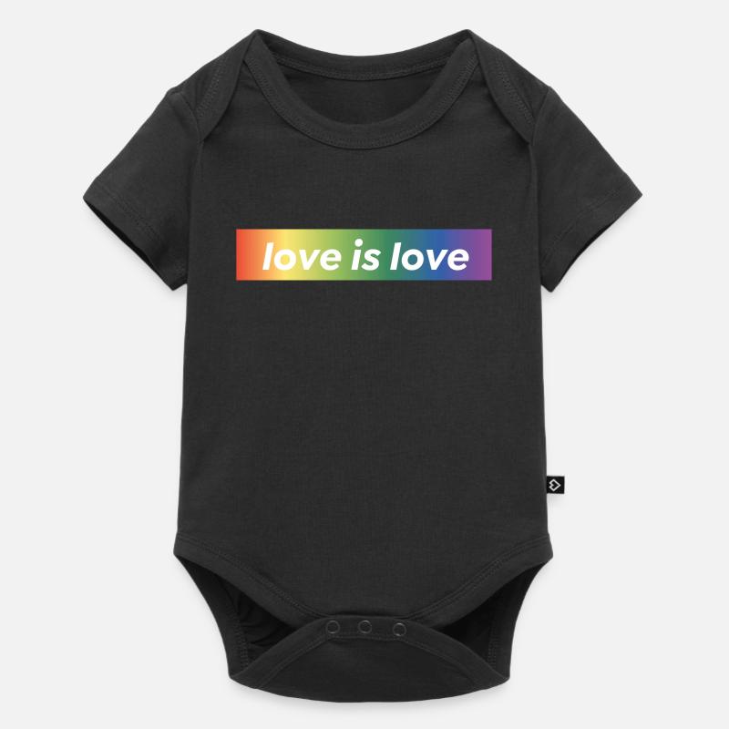 LOVE IS LOVE - Body à manches courtes Premium Bébé - noir