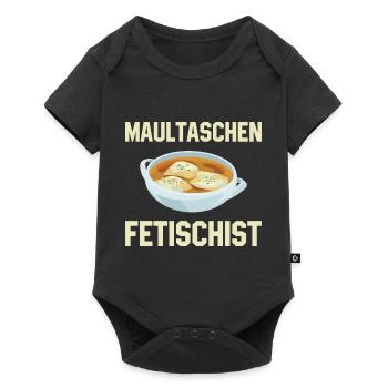 Maultaschen Fetischist - Schwaben - Baby Premium Kurzarmbody - Schwarz - Vorne