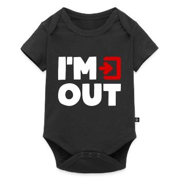 Je suis OUT Exit Without Me Am Out Humour Fun - Body à manches courtes Premium Bébé - noir - Devant