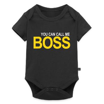 call me BOSS - Baby Premium short-sleeve bodysuit - black - Front