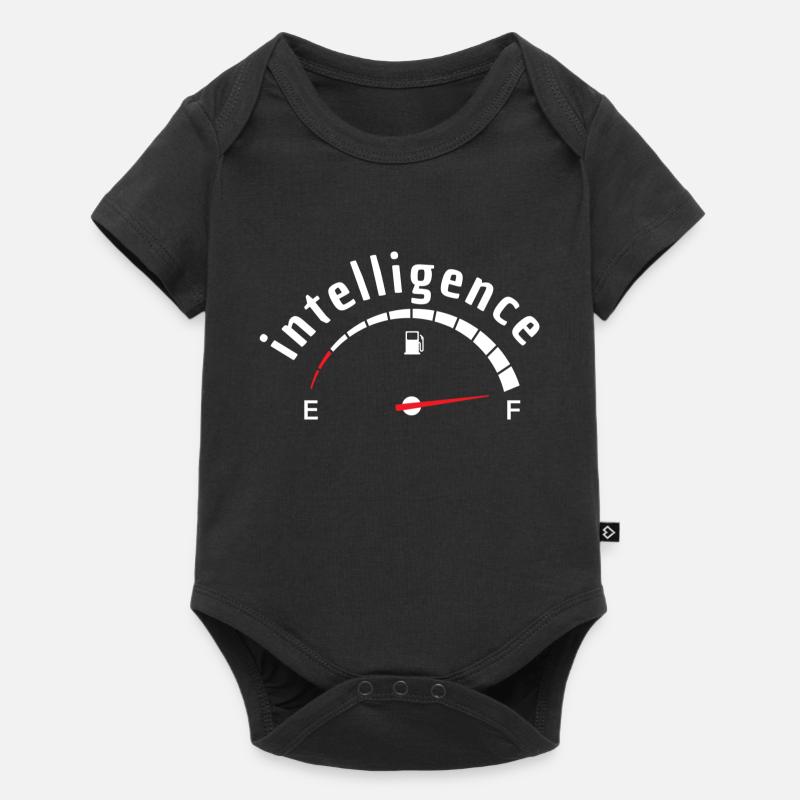Intelligence (Dictons drôles) - Body à manches courtes Premium Bébé - noir