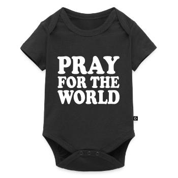 Pray for the world - Baby Premium short-sleeve bodysuit - black - Front