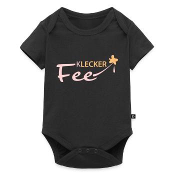 Lecker Klecker Fee - Baby Premium Kurzarmbody - Schwarz - Vorne