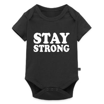 Stay strong - Baby Premium short-sleeve bodysuit - black - Front
