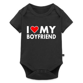 I love my boyfriend - Baby Premium short-sleeve bodysuit - black - Front