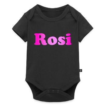 Rosi, pink - Baby Premium Kurzarmbody - Schwarz - Vorne