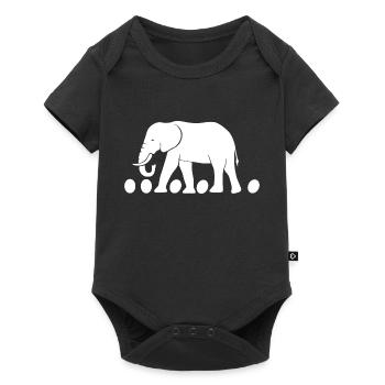 African Elephant Defense Zoo Walking on Eggs - Baby Premium short-sleeve bodysuit - black - Front