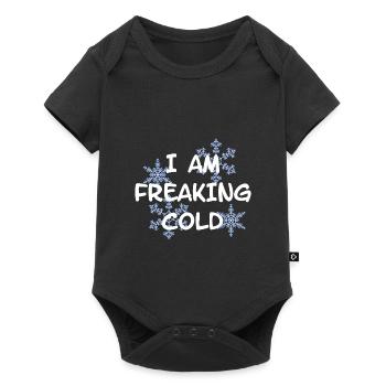 MIR IST FREAKING KALT COLD - Baby Premium Kurzarmbody - Schwarz - Vorne